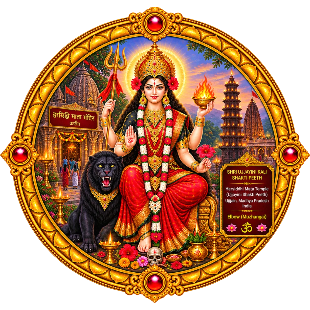 Goddess Sri Ujjayini Kali Center Medallion